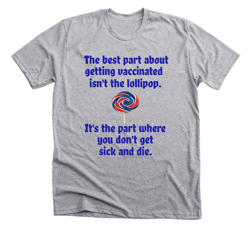 Vaccines work!, a Athletic Heather Premium Unisex Tee