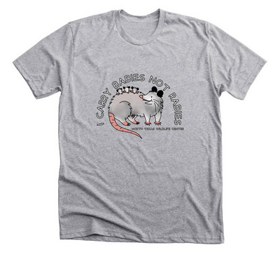 NTXWC I CARRY BABIES OPOSSUM, a Athletic Heather Premium Unisex Tee