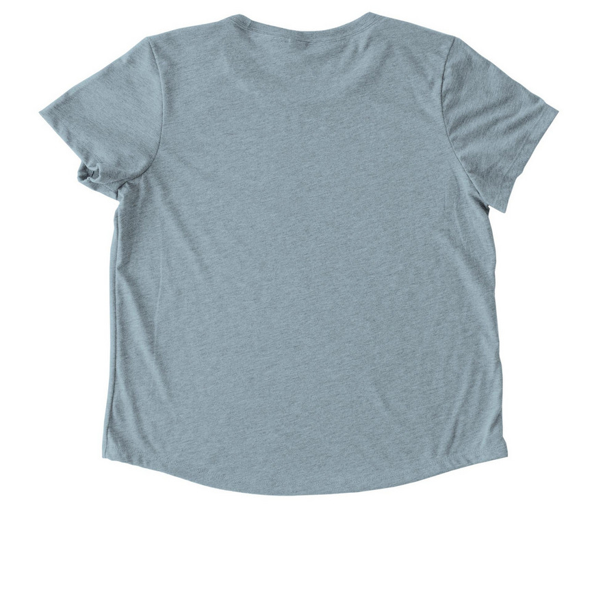 Pine Lake Waterskiing - Women?s, a I Like You Blue Allmade Eco Triblend Women?s Scoop Neck Tee (back-view)