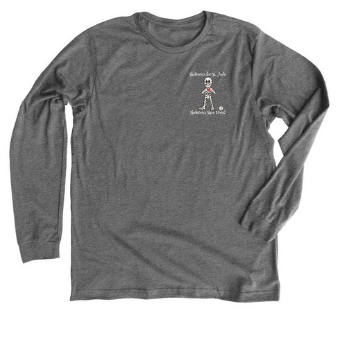 Skeletons for St. Jude, a Athletic Heather Premium Long Sleeve Tee
