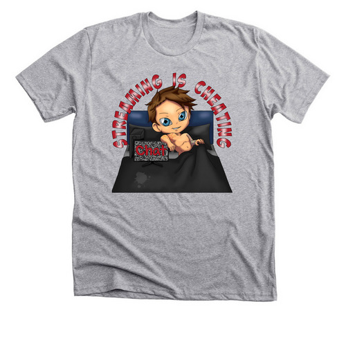 Streaming is cheating, a Athletic Heather Premium Unisex Tee
