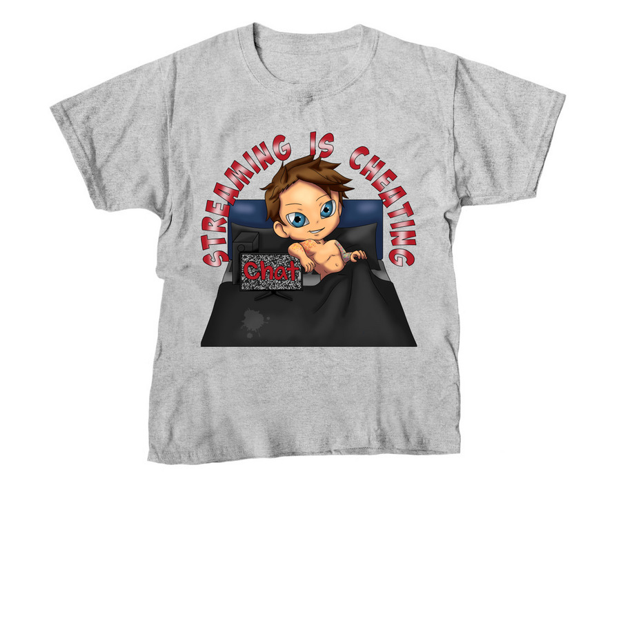 Streaming is cheating, a Sport Grey Youth Unisex Tee