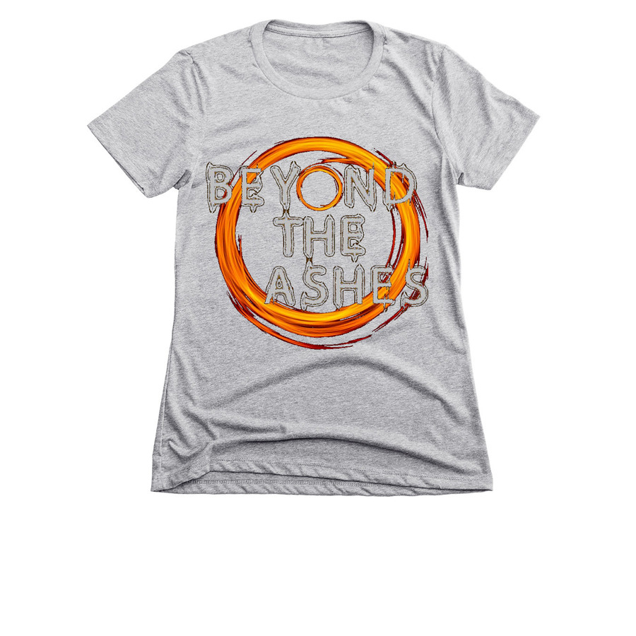 Beyond The Ashes, a Dark Heather Grey Women's Slim Fit Tee