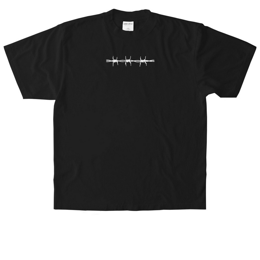 + BARBED WIRE +, a Black Heavyweight Garment Dye Tee