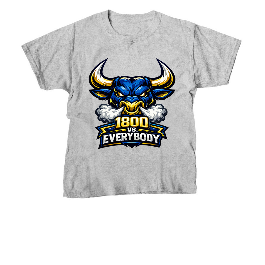 1800 vs. EVERYBODY!, a Sport Grey Youth Unisex Tee