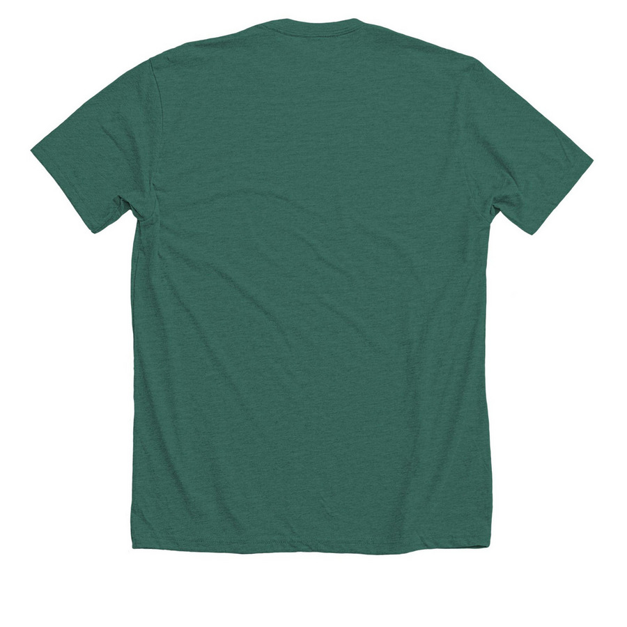 Purrista Kody Decaf!, a Heather Forest Premium Unisex Tee (back-view)