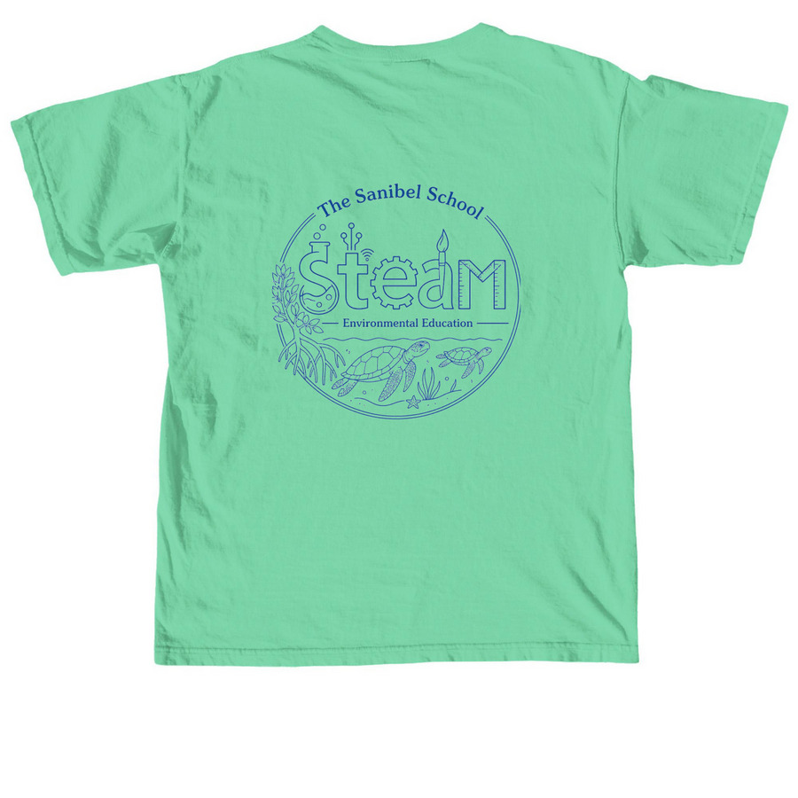 Support STEAM Shirt, a Island Reef Comfort Colors Unisex Tee (back-view)