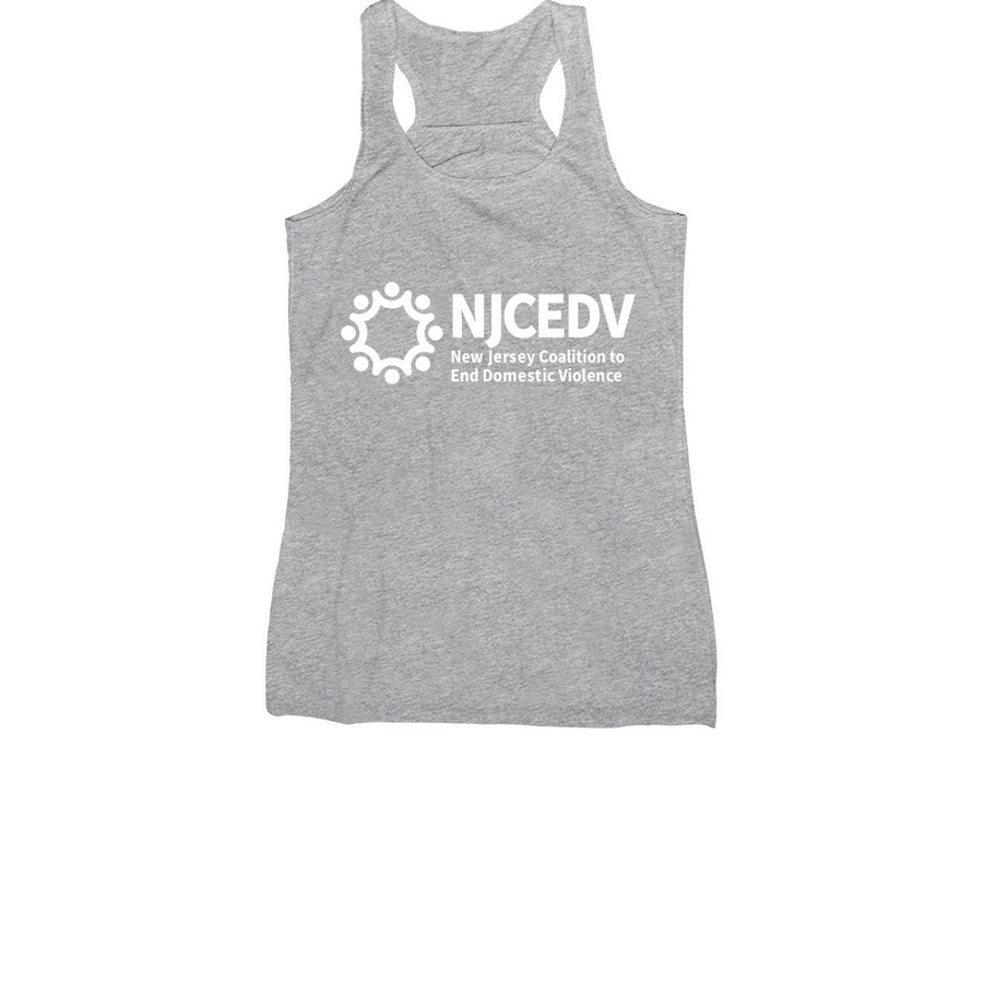 NJCEDV, a Athletic Heather Women's Racerback