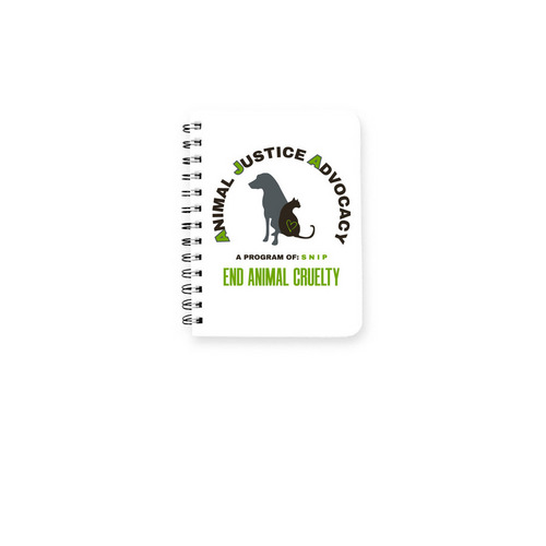 Animal Justice Advocacy, a White Spiral Notebook