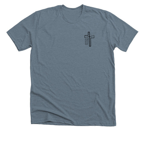 CYC Camp Shirts, a Heather Blue Storm Premium Unisex Tee