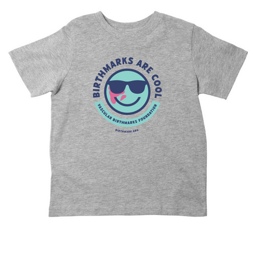 Birthmarks Are Cool-Navy Sunglasses-Toddler, a Heather Toddler Tee