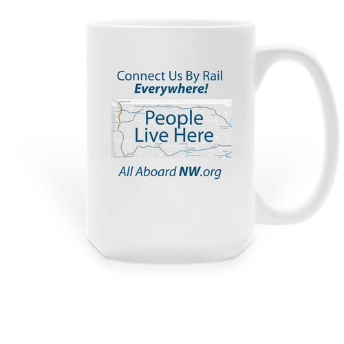 People Live Here Mug, a White Large Coffee Mug