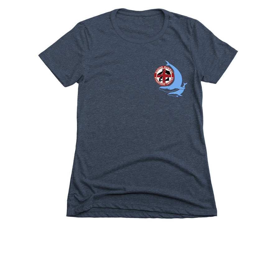 Whale Aware-dark colors, a Midnight Navy Women's Slim Fit Tee