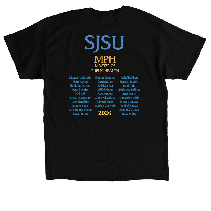 2026 Online Cohort, a Black Classic Unisex Tee (back-view)
