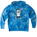 Bubble Hootie, a Aqua Blue Youth Tie Dye Pullover Hoodie