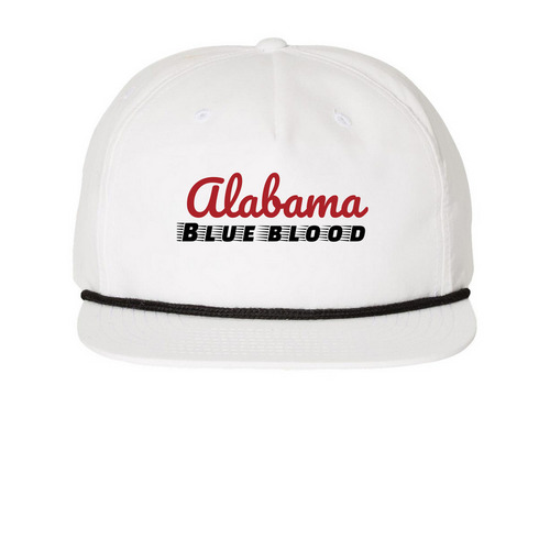 Alabama: Blue Blood, a White/ Black Printed Umpqua Snapback Cap