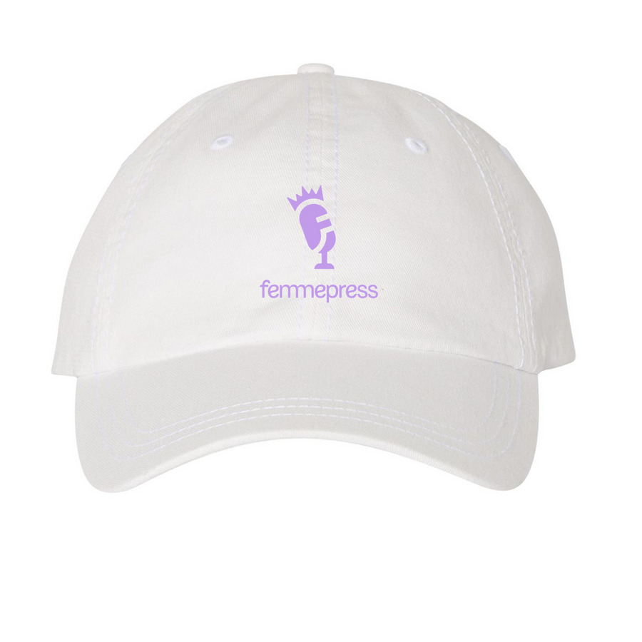 Team Femmepress | Making Strides 2026, a White Printed Pigment Dye Baseball Cap