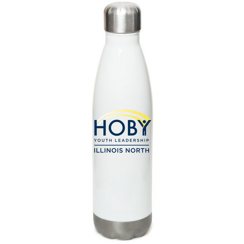 HOBY Water Bottle, a White Stainless Steel Water Bottle