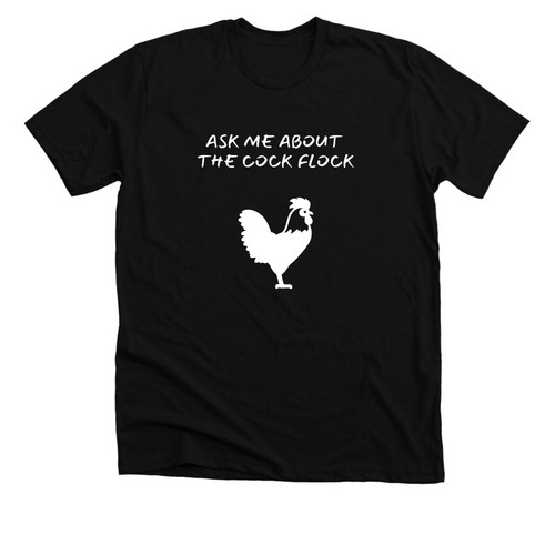 Support the C0ck flock!, a Solid Black Blend Premium Unisex Tee
