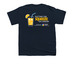 Support unstoppable kids fighting cancer!, a Navy Youth Unisex Tee (back-view)