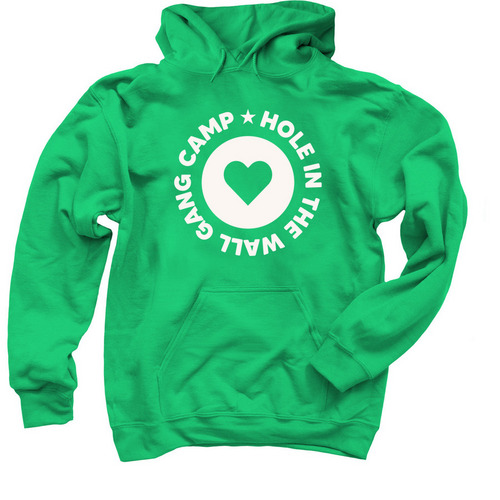 Hole Lotta Heart, a Irish Green Pullover Hoodie