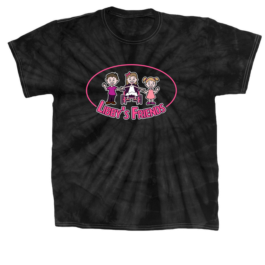 Tie Dye Libby?s Friends merch, a Black Classic Tie Dye Tee