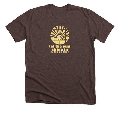 Let The Sun Shine In, a Heather Brown Premium Unisex Tee