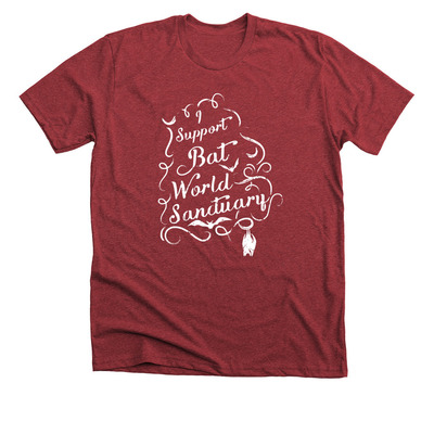 Save the Bats Fundraiser, a Heather Canvas Red Premium Unisex Tee