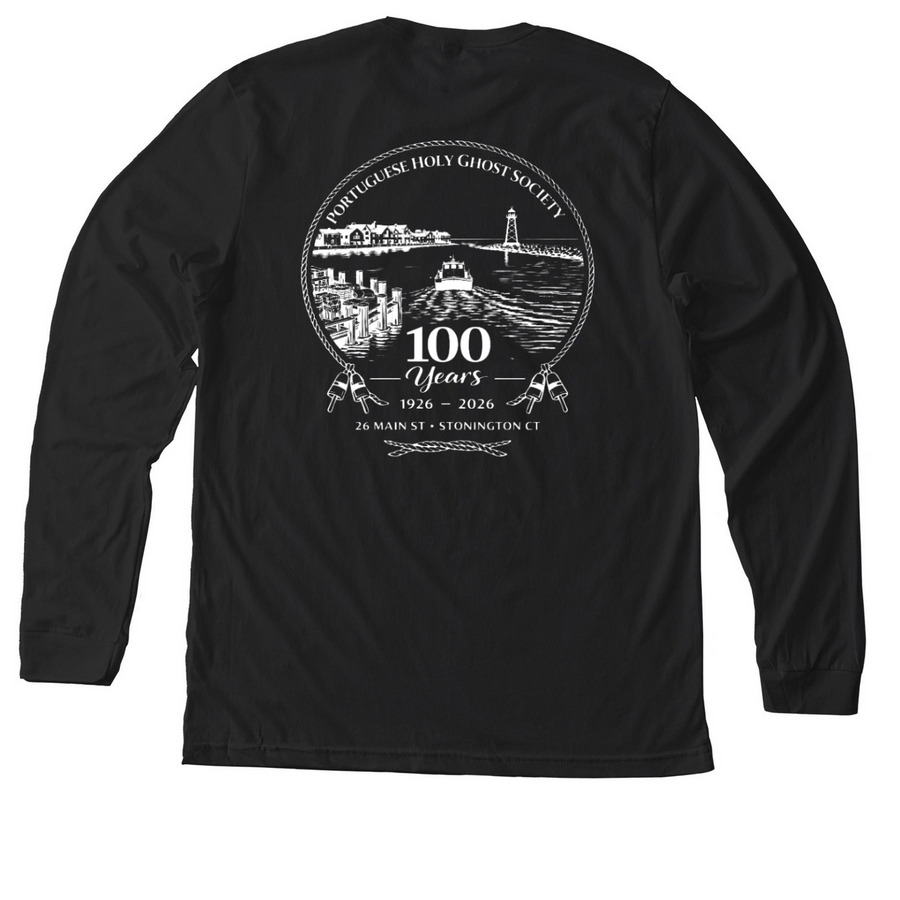 PHGS Centennial&nbsp;Adult Long Sleeve T-shirt, a Solid Black Blend Premium Long Sleeve Tee (back-view)