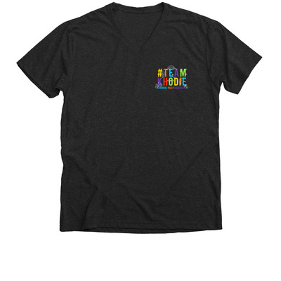 #TeamKhodie, a Dark Grey Heather Premium V-Neck Tee
