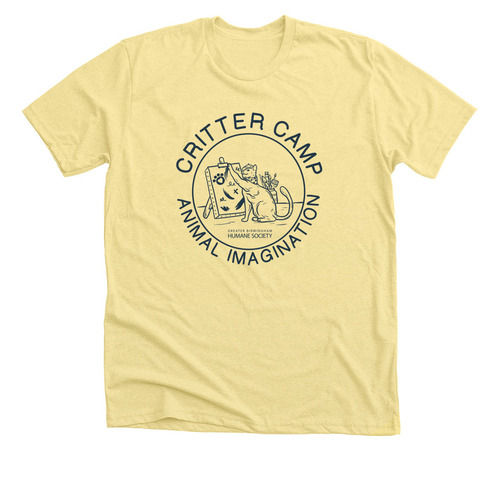 GBHS Critter Camp - Animal Imagination, a Heather Yellow Gold Premium Unisex Tee
