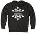Frozen - Zip Up Jackets - White Snowflake, a Black Heavyweight Zip Up Hoodie (back-view)