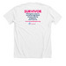 Eclampsia survivor, a Solid White Blend Premium Unisex Tee (back-view)