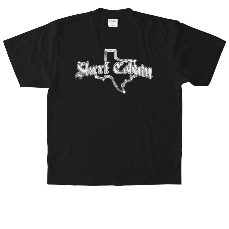 $KRRT COBAIN "ICED OUT" LOGO, a Black Heavyweight Garment Dye Tee
