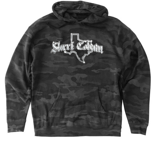 $KRRT COBAIN "ICED OUT" LOGO, a Black Camo Heavyweight Camo Pullover Hoodie
