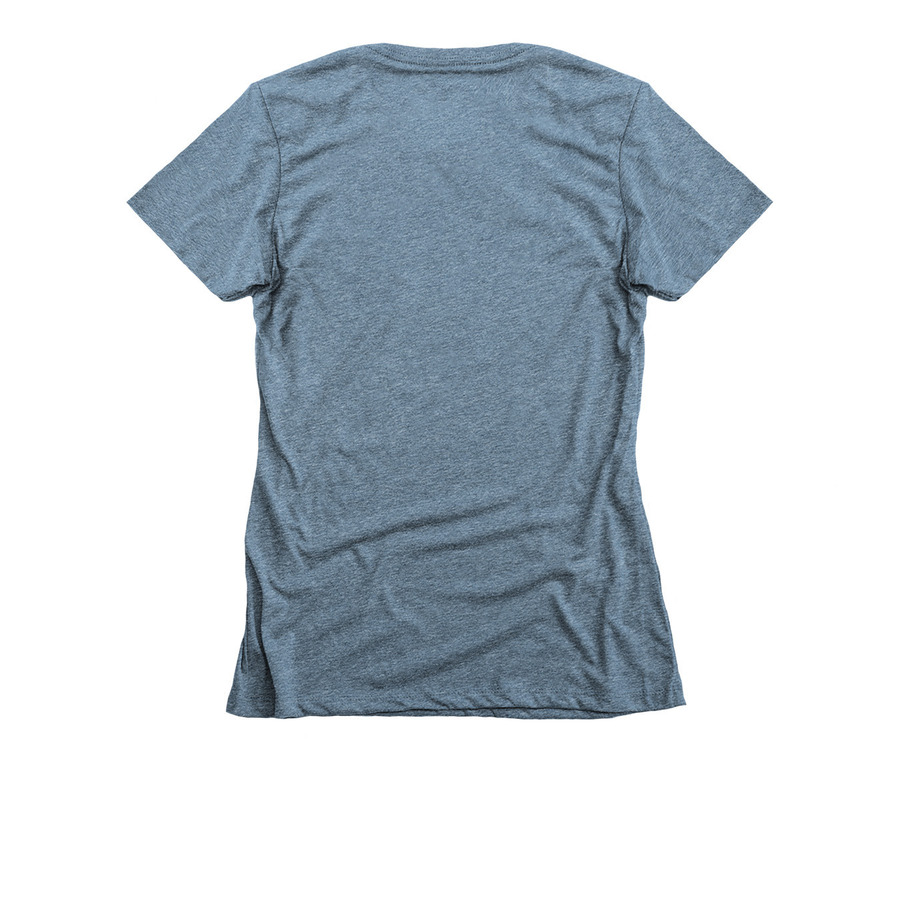 Classic Manhattan Mandarin, a Indigo Women's Slim Fit Tee (back-view)