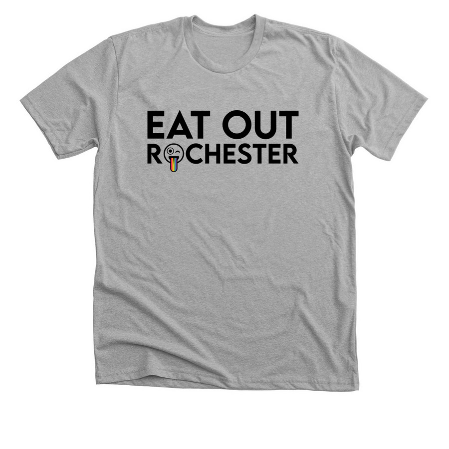 Eat Out Rochester 2026, a Athletic Heather Premium Unisex Tee