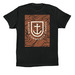 "Waves" Maroon T-Shirt, a Vintage Black Premium Cotton Tee