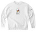 Nike Apparel (White), a White Nike Club Fleece Crewneck Sweatshirt