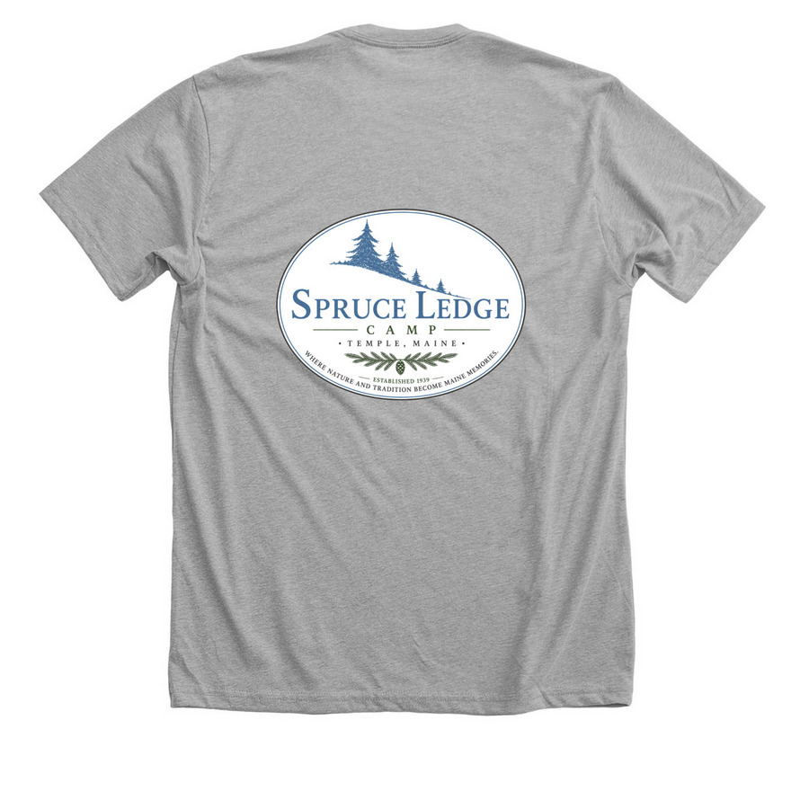 Spruce ledge ROUND 3, a Athletic Heather Premium Unisex Tee (back-view)