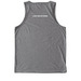 UNTAMED, a Aluminum Grey Allmade Eco Triblend Tank (back-view)