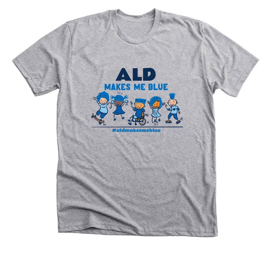 ALD Makes Me Blue, a Athletic Heather Premium Unisex Tee