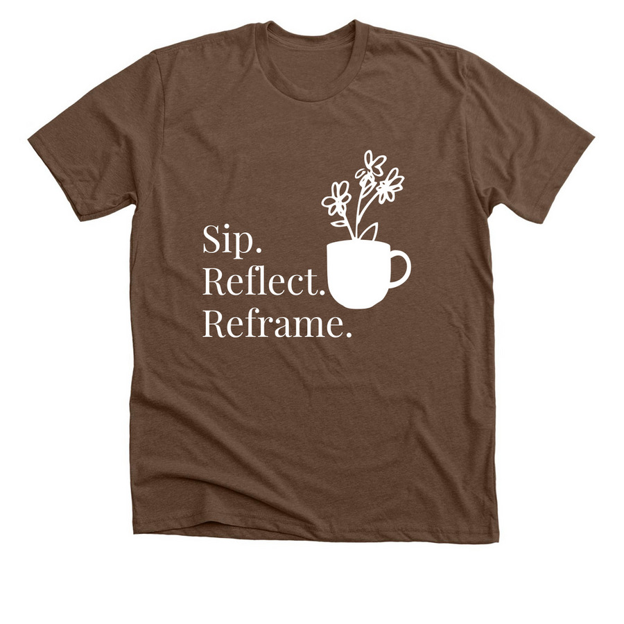 Coffee & CBT, a Heather Brown Premium Unisex Tee