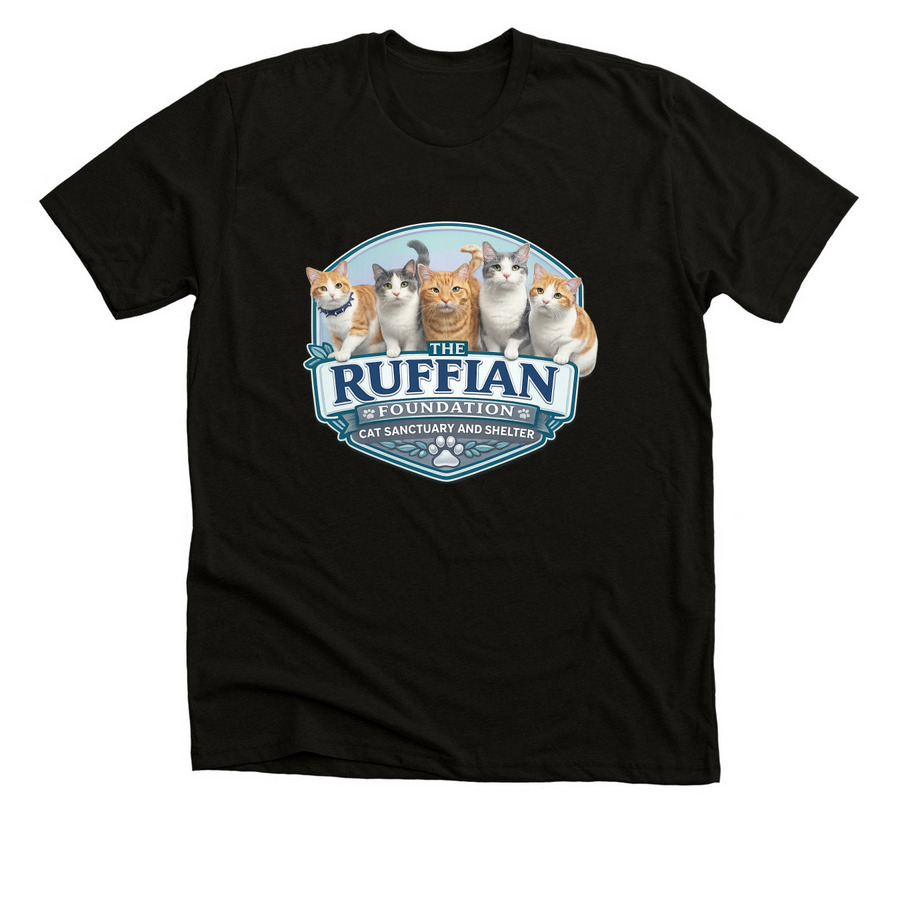 Vintage Logo Reversed&nbsp;, a Black Heather Premium Unisex Tee