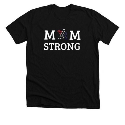 MOM STRONG, a Solid Black Blend Premium Unisex Tee