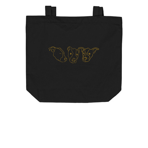 Ruby Trio Tote, a Black Organic Cotton Tote Bag