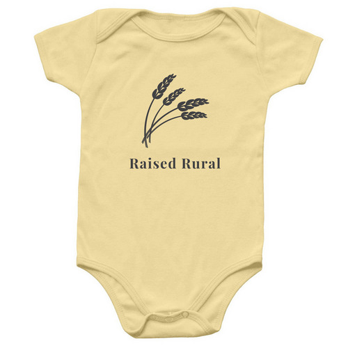 Farm Safety - Baby Raised Rural, a Banana Infant Onesie