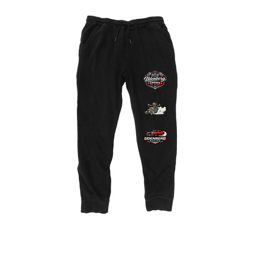 "A lot Going On" Udenberg Garage Sweatpants, a Black Midweight Fleece Joggers