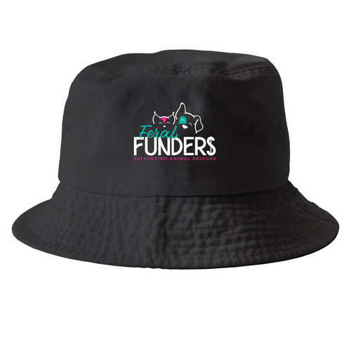 Noggin Toppers, a Black Printed Bucket Hat