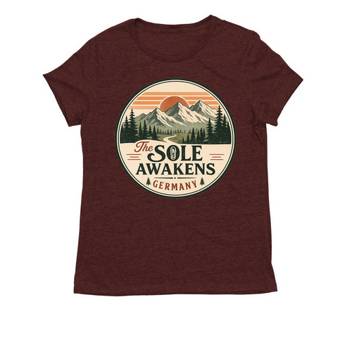 The Sole Awakens Germany&nbsp;, a Vino Red Allmade Eco Triblend Women?s Tee